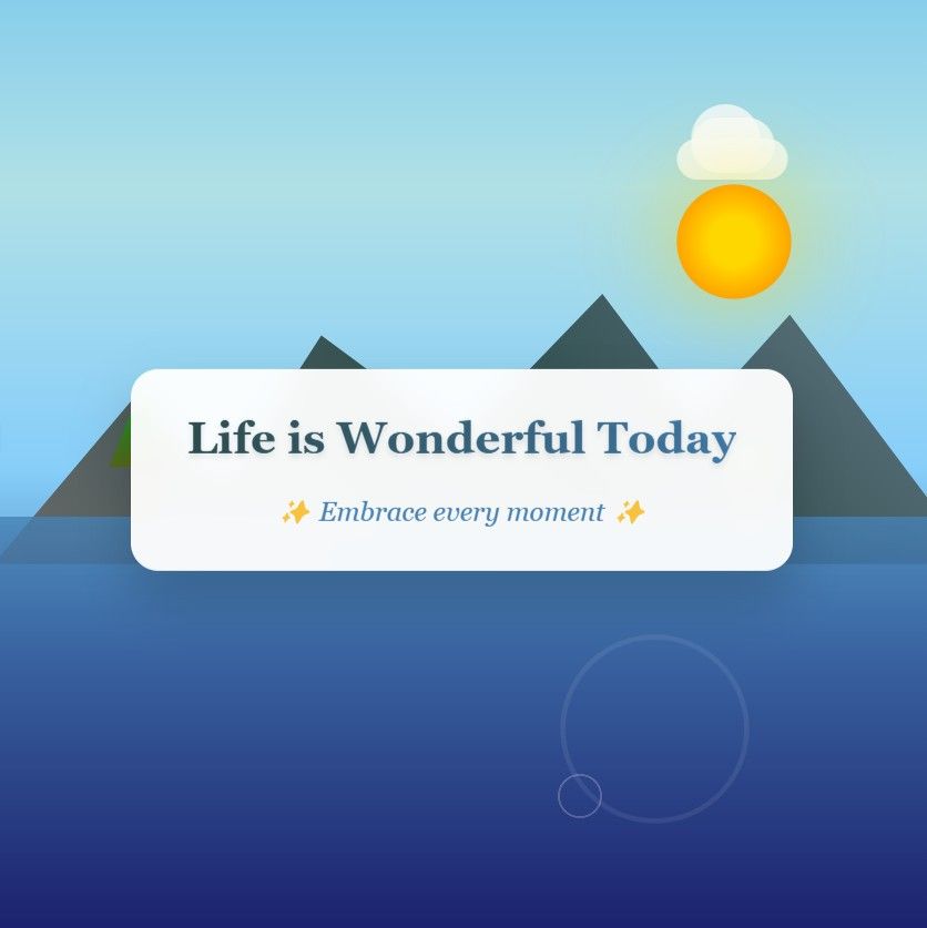 Today is wonderful